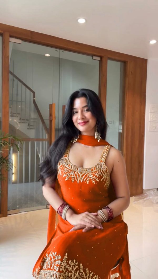 KD 1531 Orange Faux Georgette Lace Work Salwar Suit in . Wedding, Party, Festive, Events, Grab it for ₹2399. Delivery 4-6 Working Days. Shop now. | Jump Suits, Tops & Bottoms, Track Suits, Salwar suit, Casual Suits, Creative suits, Designer Suits, Palazzo Suits, Party Wear Suits, Patiala Suits, Straight Suits, Trendy Wear
