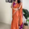 SC 353 Orange Pure Erode Silk With Lace Work & Embroidery Work Saree . Affordable Price ₹1399. Delivery 4-6 Working Days. Shop now. | Sarees, Bollywood Sarees, Creative Sarees, Designer Sarees, Embroidered Sarees, Ethnic Saree, Modern Digital sarees, Party Wear Sarees