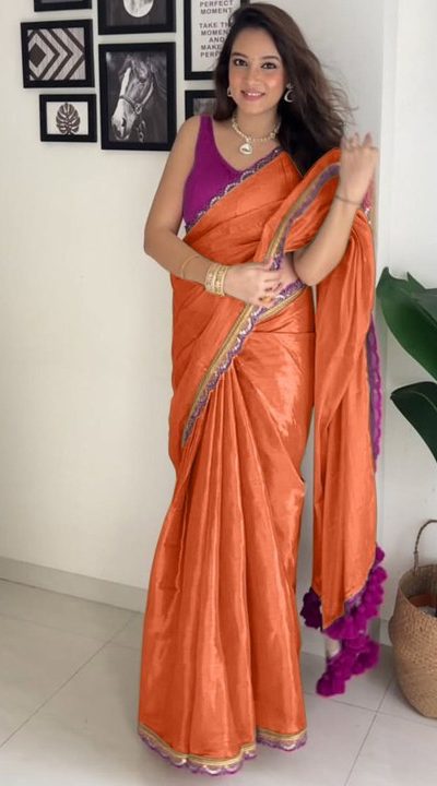 SC 353 Orange Pure Erode Silk With Lace Work & Embroidery Work Saree . Affordable Price ₹1399. Delivery 4-6 Working Days. Shop now. | Sarees, Bollywood Sarees, Creative Sarees, Designer Sarees, Embroidered Sarees, Ethnic Saree, Modern Digital sarees, Party Wear Sarees