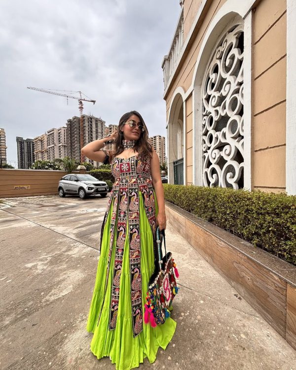 P LG 651 Parrot Green Bangalorey With Embroidery Work Lehenga Choli. Festive Deal ₹2349. Delivery 4-6 Working Days. Shop now. | Lehenga, Bollywood Lehenga, Creative Lehenga, Designer Lehenga, Embroidered Lehenga, Party Wear Lehenga