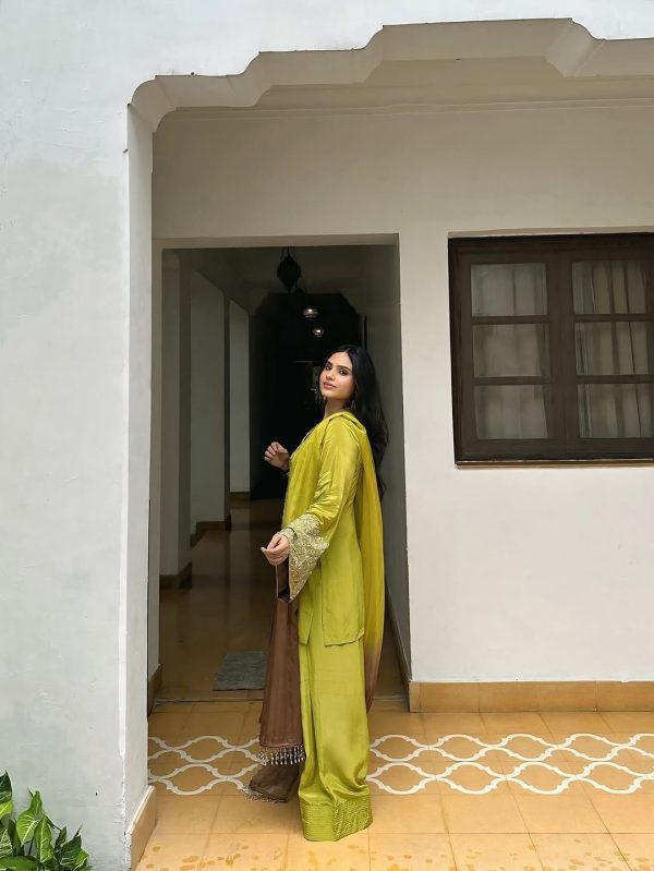 NSR 854 Parrot Green Natural Satin Silk Sequence Work with Lace Work & Embroidery Work Salwaar Suit Now at just ₹1799. Delivery 4-6 Working Days. Shop now. | Jump Suits, Salwar suit, Casual Suits, Creative suits, Designer Suits, Palazzo Suits, Party Wear Suits, Patiala Suits, Straight Suits