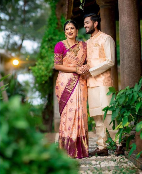 KP 4038 Peach Color Soft Lichi Silk With Lace Work & Lace Border. Saree Price ₹1449 Best. Delivery 4-6 Working Days. Shop now. | Sarees, Bollywood Sarees, Creative Sarees, Designer Sarees, Embroidered Sarees, Ethnic Saree, Modern Digital sarees, Party Wear Sarees