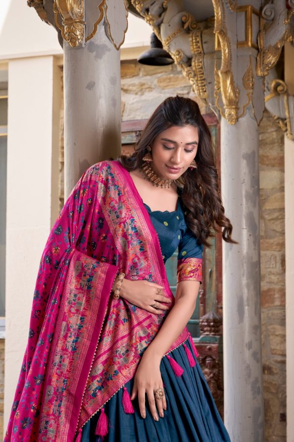 LNB 1245 Peacock Blue Tasar Silk With Gotta Patti Work & Lace Work Lehenga Choli Best Price ₹2449. Delivery 4-6 Working Days. Shop now. | Lehenga, Bollywood Lehenga, Creative Lehenga, Designer Lehenga, Embroidered Lehenga, Party Wear Lehenga