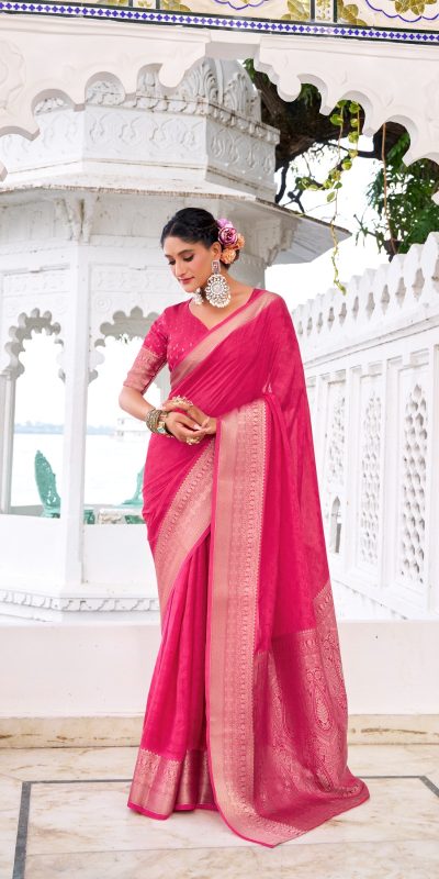 YNF 7902 Pink Color Chinon Printed With Zari Weaving Work Saree With Zari Work. Best Price ₹1549. Delivery 4-6 Working Days. Shop now. | Sarees, Bollywood Sarees, Creative Sarees, Designer Sarees, Embroidered Sarees, Ethnic Saree, Modern Digital sarees, Party Wear Sarees