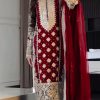 SR 1654 Maroon in Faux Georgette With Heavy Embroidery Sequence Work Wedding, Party, Festive, Events Special 4-6 Working Days At 2599/- Only | Jump Suits, Salwar suit, Casual Suits, Creative suits, Designer Suits, Palazzo Suits, Party Wear Suits, Patiala Suits, Straight Suits