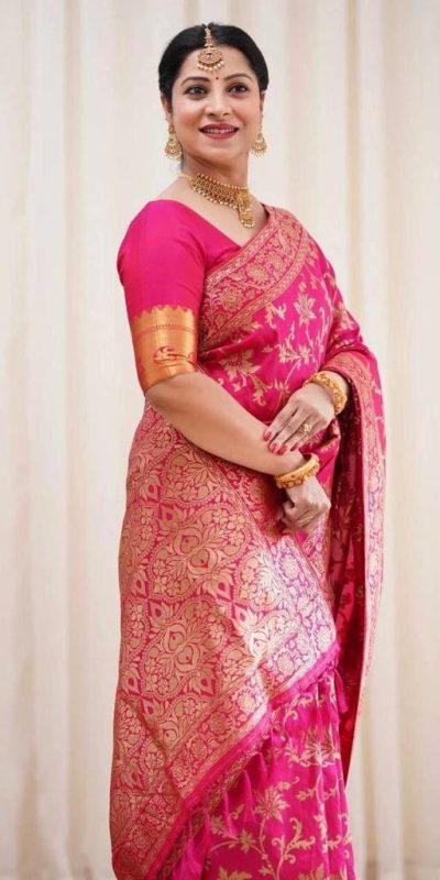 KP 4077 Pink Soft Lichi Silk Saree Perfect for Wedding, Party, Baisakhi, Temple Visit, Anniversary . Best Price ₹1349. Delivery 4-6 Working Days. | Sarees, Bollywood Sarees, Creative Sarees, Designer Sarees, Embroidered Sarees, Ethnic Saree, Modern Digital sarees, Party Wear Sarees