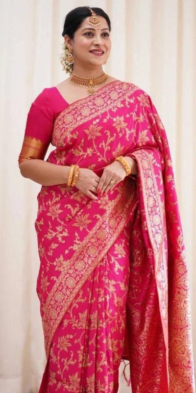 KP 4077 Pink Soft Lichi Silk Saree Perfect for Wedding, Party, Baisakhi, Temple Visit, Anniversary . Best Price ₹1349. Delivery 4-6 Working Days. | Sarees, Bollywood Sarees, Creative Sarees, Designer Sarees, Embroidered Sarees, Ethnic Saree, Modern Digital sarees, Party Wear Sarees