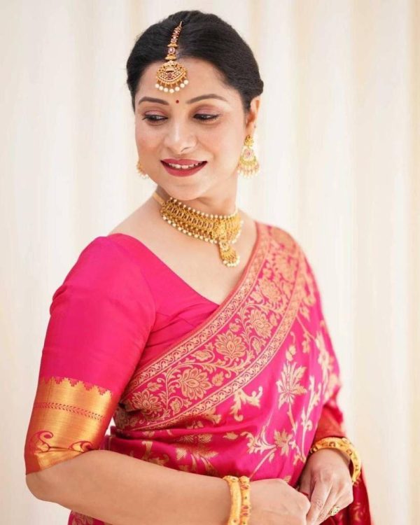 KP 4077 Pink Soft Lichi Silk Saree Perfect for Wedding, Party, Baisakhi, Temple Visit, Anniversary . Best Price ₹1349. Delivery 4-6 Working Days. | Sarees, Bollywood Sarees, Creative Sarees, Designer Sarees, Embroidered Sarees, Ethnic Saree, Modern Digital sarees, Party Wear Sarees