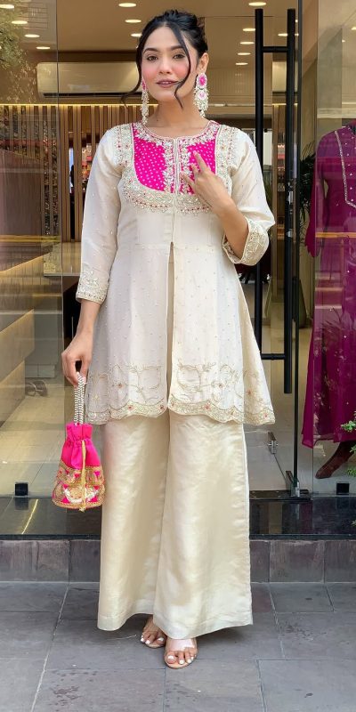 SRK 5277 Pink Mal Cotton With Embroidery Work & Bead Work Salwar Suit . Affordable Price ₹1799. Delivery 4-6 Working Days. Shop now. | Jump Suits, Salwar suit, Casual Suits, Creative suits, Designer Suits, Palazzo Suits, Party Wear Suits, Patiala Suits, Straight Suits