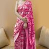 KP 1073 Pink Soft Lichi Silk Saree Perfect for Wedding, Party, Sangeet, Ethnic Day, Festival Celebrations Get it for ₹1399. Delivery 4-6 Working Da | Sarees, Bollywood Sarees, Creative Sarees, Designer Sarees, Embroidered Sarees, Ethnic Saree, Modern Digital sarees, Party Wear Sarees