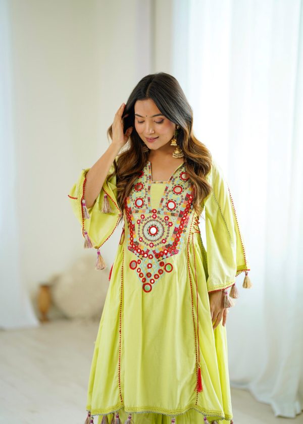SRK 5286 Pista in Khadi Cotton Mirror Work & Embroidery Work Salwar Suit . Now at just ₹2099. Delivery 4-6 Working Days. Shop now. | Jump Suits, Salwar suit, Casual Suits, Creative suits, Designer Suits, Palazzo Suits, Party Wear Suits, Patiala Suits, Straight Suits