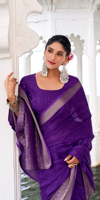 YNF 7902 Purple Color Chinon Printed With Zari Weaving Work Saree With Zari Work. Best Price ₹1549. Delivery 4-6 Working Days. Shop now. | Sarees, Bollywood Sarees, Creative Sarees, Designer Sarees, Embroidered Sarees, Ethnic Saree, Modern Digital sarees, Party Wear Sarees