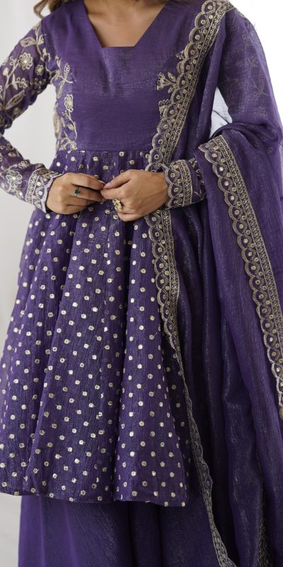 ZSR 3134 Purple Crunchy Silk Salwar Suit Perfect for Wedding, Party, Sangeet, Anniversary, Housewarming Introductory Price ₹2399. Delivery 4-6 | Jump Suits, Salwar suit, Casual Suits, Creative suits, Designer Suits, Palazzo Suits, Party Wear Suits, Patiala Suits, Straight Suits