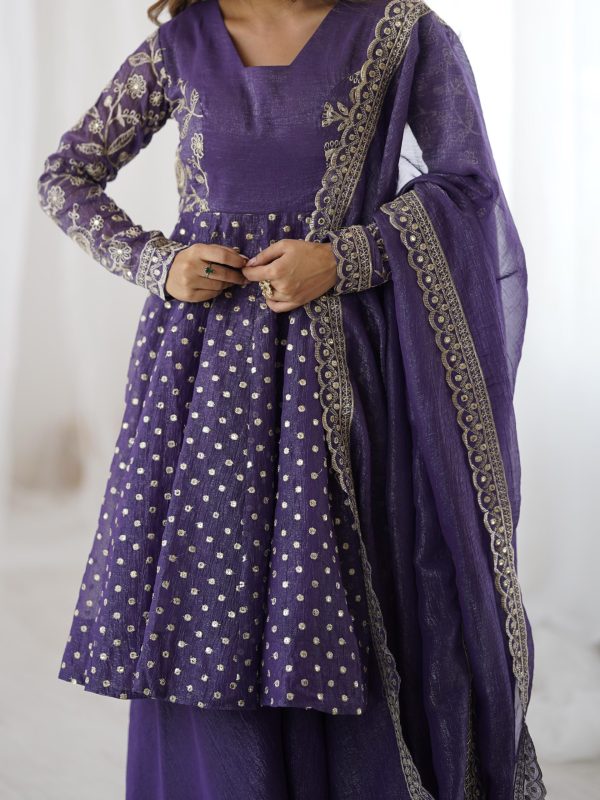 ZSR 3134 Purple Crunchy Silk Salwar Suit Perfect for Wedding, Party, Sangeet, Anniversary, Housewarming Introductory Price ₹2399. Delivery 4-6 | Jump Suits, Salwar suit, Casual Suits, Creative suits, Designer Suits, Palazzo Suits, Party Wear Suits, Patiala Suits, Straight Suits