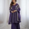 ZSR 3134 Purple Crunchy Silk Salwar Suit Perfect for Wedding, Party, Sangeet, Anniversary, Housewarming Introductory Price ₹2399. Delivery 4-6 | Jump Suits, Salwar suit, Casual Suits, Creative suits, Designer Suits, Palazzo Suits, Party Wear Suits, Patiala Suits, Straight Suits