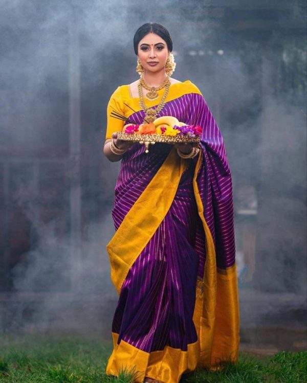 KP 5006 Purple Soft Lichi Silk Saree Perfect for Wedding, Party, Raksha Bandhan, Durga Puja, Ganesh Chaturthi . Introductory Price ₹1499. Delivery | Sarees, Bollywood Sarees, Creative Sarees, Designer Sarees, Embroidered Sarees, Ethnic Saree, Modern Digital sarees, Party Wear Sarees
