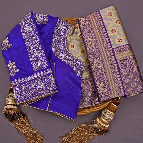 KP 3077 Purple Soft Lichi Silk Saree Perfect for Wedding, Party, Housewarming, Baby Shower, Onam . Available at ₹1599 only. Delivery 4-6 Working Da | Sarees, Bollywood Sarees, Creative Sarees, Designer Sarees, Embroidered Sarees, Ethnic Saree, Modern Digital sarees, Party Wear Sarees
