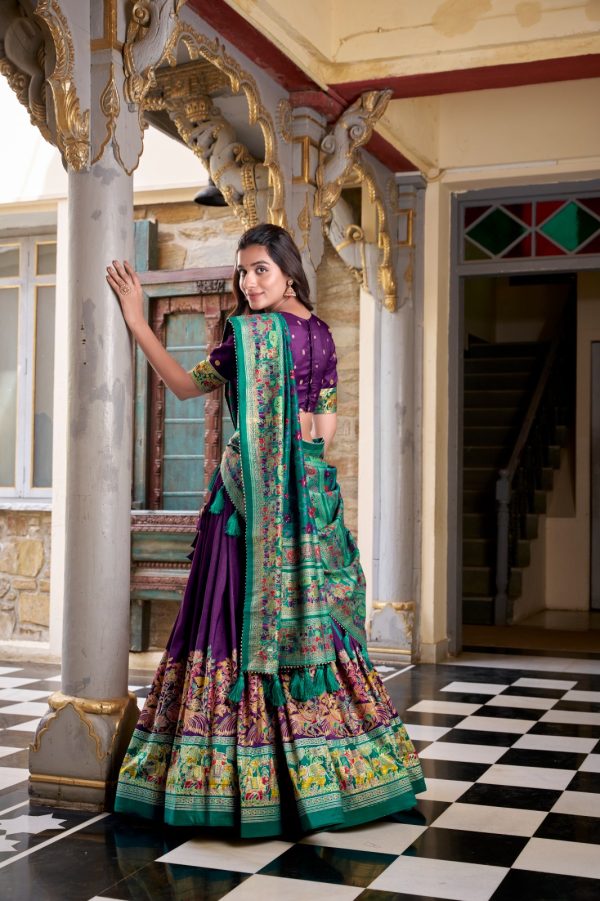 LNB 1245 Purple Tasar Silk With Gotta Patti Work & Lace Work Lehenga Choli Best Price ₹2449. Delivery 4-6 Working Days. Shop now. | Lehenga, Bollywood Lehenga, Creative Lehenga, Designer Lehenga, Embroidered Lehenga, Party Wear Lehenga