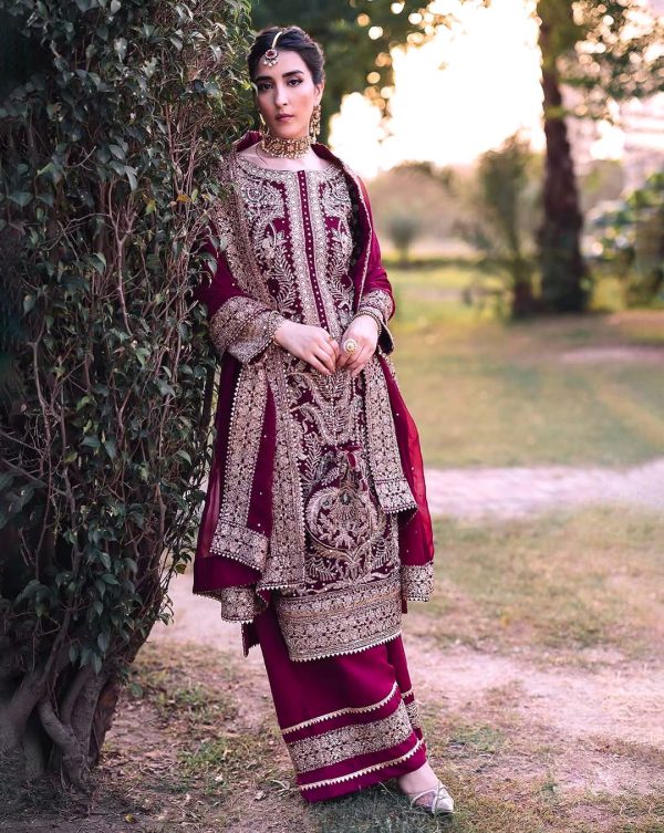 SRK 5297 Rani Pink Heavy Faux Georgette With Chain Stitch Embroidery Sequence Work Salwar Suit Wedding, Party, Festive, Events, 4-6 Working Days At 2399 | Jump Suits, Salwar suit, Casual Suits, Creative suits, Designer Suits, Palazzo Suits, Party Wear Suits, Patiala Suits, Straight Suits