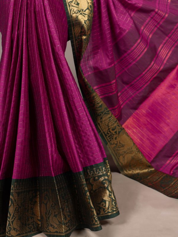YNF 7405 Rani Pink Poly Cotton With Zari Work Saree . Wedding, Party, Festive, Events Now at just ₹1449. Delivery 4-6 Working Days. Shop now. | Sarees, Bollywood Sarees, Creative Sarees, Designer Sarees, Embroidered Sarees, Ethnic Saree, Modern Digital sarees, Party Wear Sarees