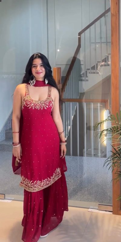 KD 1531 Red Faux Georgette Lace Work Salwar Suit in . Wedding, Party, Festive, Events, Grab it for ₹2399. Delivery 4-6 Working Days. Shop now. | Jump Suits, Tops & Bottoms, Track Suits, Salwar suit, Casual Suits, Creative suits, Designer Suits, Palazzo Suits, Party Wear Suits, Patiala Suits, Straight Suits, Trendy Wear