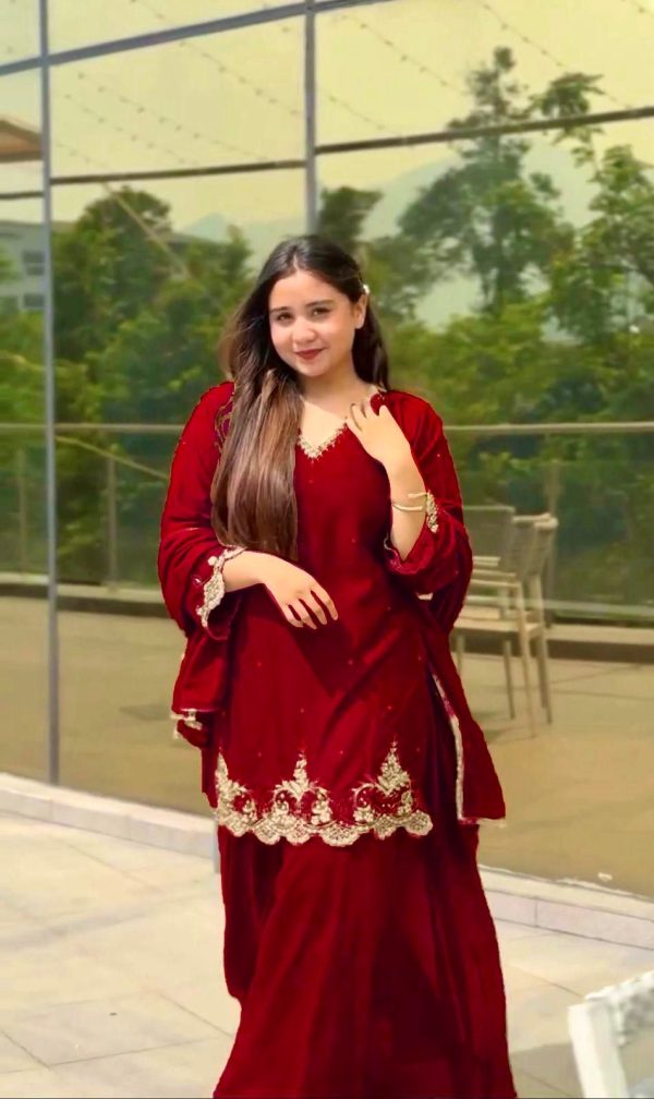 RTC 5852 Red Color Chinon Silk Thread Sequence Work Salwar Suit Casual, Wedding, Festive, Events . Expected Delivery  4-6 Working Days @2099/- only      | Jump Suits, Salwar suit, Casual Suits, Creative suits, Designer Suits, Palazzo Suits, Party Wear Suits, Patiala Suits, Straight Suits