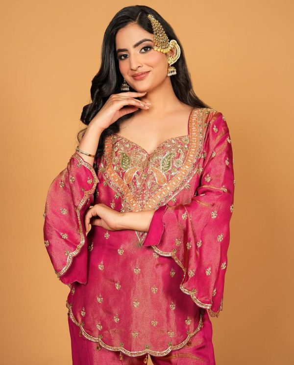 NSR 852 Red Simar Silk With Embroidery Work with Full Sleeve Salwar Suit in . Now at just ₹2099. Delivery 4-6 Working Days. Shop n | Jump Suits, Salwar suit, Casual Suits, Creative suits, Designer Suits, Palazzo Suits, Party Wear Suits, Patiala Suits, Straight Suits