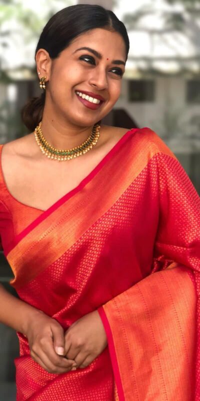 KP 4040 Red Soft Lichi Silk Saree Perfect for Wedding, Party, Ethnic Day, Raksha Bandhan, Temple Visit – . Exclusive Offer ₹1299. Delivery 4-6 Working D | Sarees, Bollywood Sarees, Creative Sarees, Designer Sarees, Embroidered Sarees, Ethnic Saree, Modern Digital sarees, Party Wear Sarees