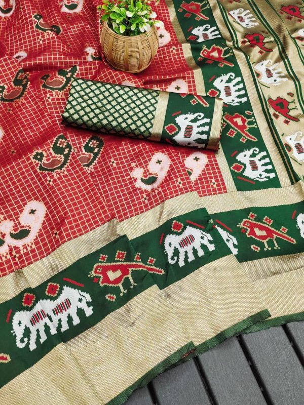 KP 6005 Red Soft Lichi Silk With Lace Work & Lace Border Saree. Introductory Price ₹1399. Delivery 4-6 Working Days. Shop now. | Sarees, Bollywood Sarees, Creative Sarees, Designer Sarees, Embroidered Sarees, Ethnic Saree, Modern Digital sarees, Party Wear Sarees