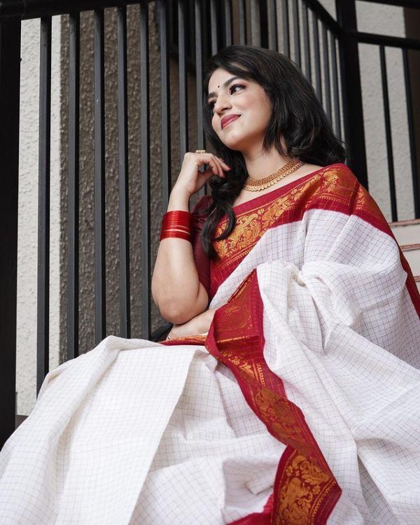 KP 3025 Red Soft Lichi Silk Saree Perfect for Wedding, Party, Baby Shower, Onam, Durga Puja . Available at ₹1449 only. Delivery 4-6 Working Days. | Sarees, Bollywood Sarees, Creative Sarees, Designer Sarees, Embroidered Sarees, Ethnic Saree, Modern Digital sarees, Party Wear Sarees