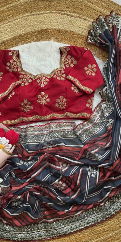 AC MIRA Red in Color Soft Organza Embroidery Work & Lace Work Saree . Get it for ₹2449. Delivery 4-6 Working Days. Shop now. | Sarees, Bollywood Sarees, Creative Sarees, Designer Sarees, Embroidered Sarees, Ethnic Saree, Modern Digital sarees, Party Wear Sarees