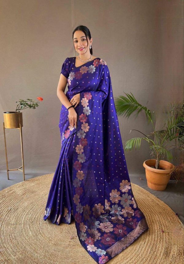 KP 6003 Royal Blue Soft Lichi Silk Cloth Lace Work & Lace Border Saree in Best Price ₹1399. Delivery 4-6 Working Days. Shop now. | Sarees, Bollywood Sarees, Creative Sarees, Designer Sarees, Embroidered Sarees, Ethnic Saree, Modern Digital sarees, Party Wear Sarees