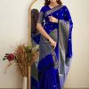 KP 5088 Royal Blue Soft Lichi Silk Cloth Saree With Lace Border & Lace Work. Best Price ₹1349. Delivery 4-6 Working Days. Shop now. | Sarees, Bollywood Sarees, Creative Sarees, Designer Sarees, Embroidered Sarees, Ethnic Saree, Modern Digital sarees, Party Wear Sarees