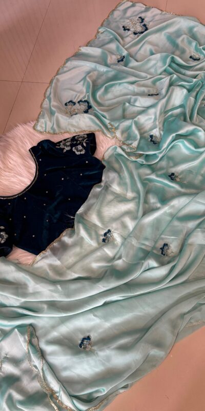 AC AZAELEA Sky Blue Rangoli Silk Lace Work & Resham Work Saree with . Exclusive Offer ₹2549. Delivery 4-6 Working Days. Shop now. | Sarees, Bollywood Sarees, Creative Sarees, Designer Sarees, Embroidered Sarees, Ethnic Saree, Modern Digital sarees, Party Wear Sarees