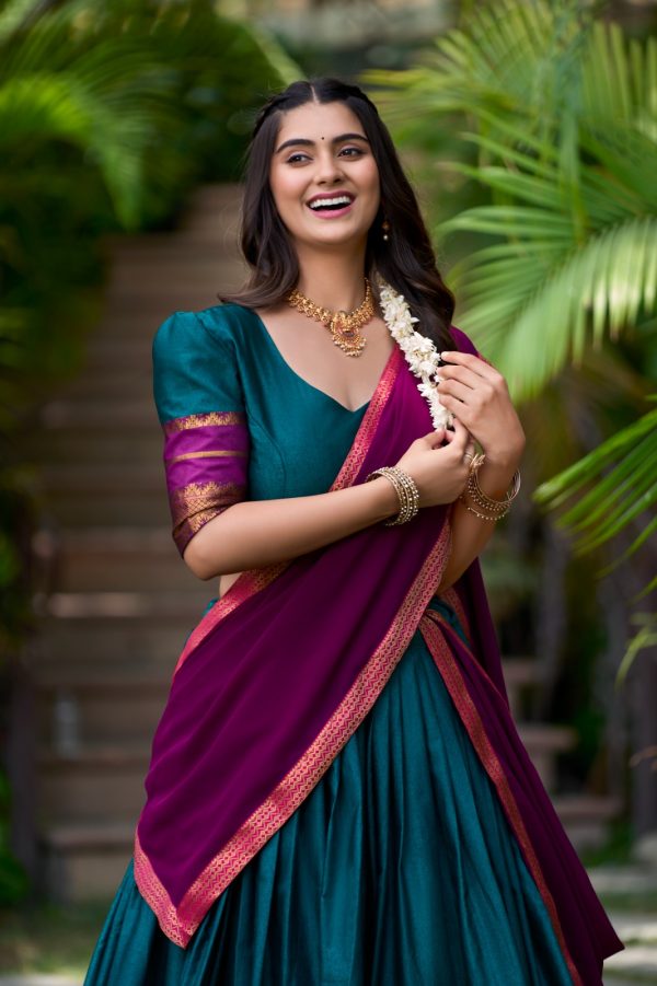 LNB 2004 Teal Poly Cotton With Lace Work & Zari Work. Lehenga Choli for Get It ₹1899. Delivery 4-6 Working Days. Shop now. | Lehenga, Bollywood Lehenga, Creative Lehenga, Designer Lehenga, Embroidered Lehenga, Party Wear Lehenga