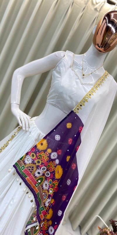 BE 393 White Crape Silk Lehenga Choli Perfect for Wedding, Party, Engagement, Anniversary, Traditional Day Get it for ₹1999. Delivery 4-6 Working | Lehenga, Bollywood Lehenga, Creative Lehenga, Designer Lehenga, Embroidered Lehenga, Party Wear Lehenga