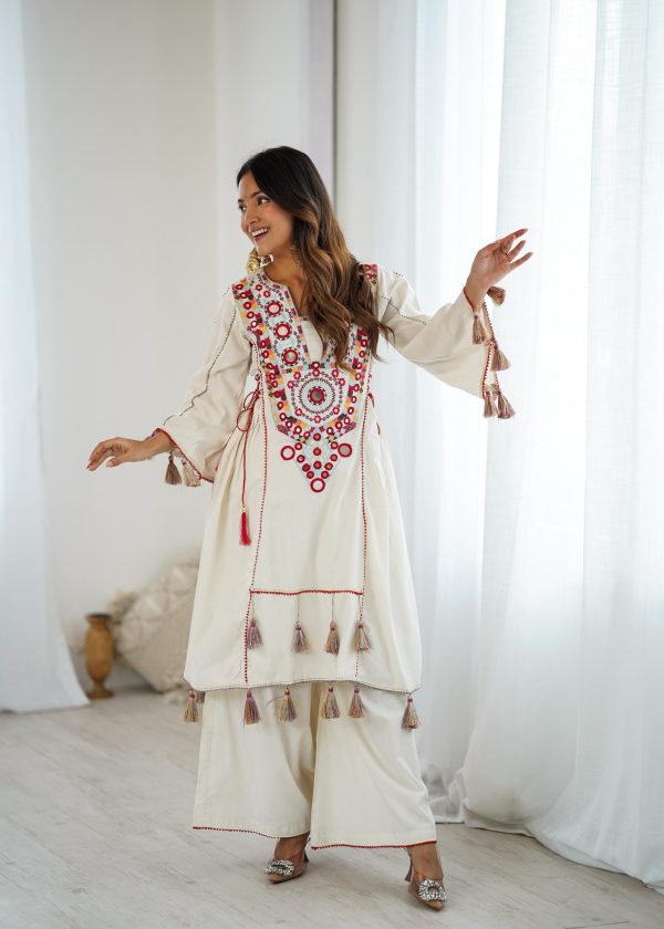 SRK 5286 White in Khadi Cotton Mirror Work & Embroidery Work Salwar Suit . Now at just ₹2099. Delivery 4-6 Working Days. Shop now. | Jump Suits, Salwar suit, Casual Suits, Creative suits, Designer Suits, Palazzo Suits, Party Wear Suits, Patiala Suits, Straight Suits