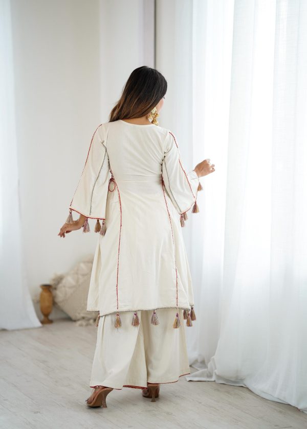 SRK 5286 White in Khadi Cotton Mirror Work & Embroidery Work Salwar Suit . Now at just ₹2099. Delivery 4-6 Working Days. Shop now. | Jump Suits, Salwar suit, Casual Suits, Creative suits, Designer Suits, Palazzo Suits, Party Wear Suits, Patiala Suits, Straight Suits