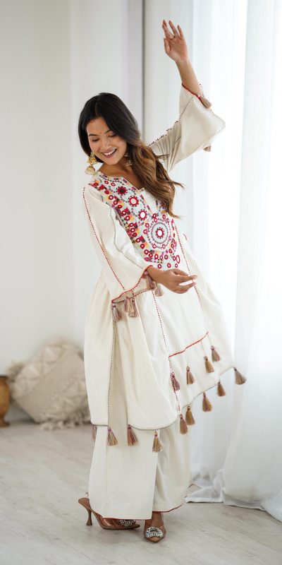 SRK 5286 White in Khadi Cotton Mirror Work & Embroidery Work Salwar Suit . Now at just ₹2099. Delivery 4-6 Working Days. Shop now. | Jump Suits, Salwar suit, Casual Suits, Creative suits, Designer Suits, Palazzo Suits, Party Wear Suits, Patiala Suits, Straight Suits