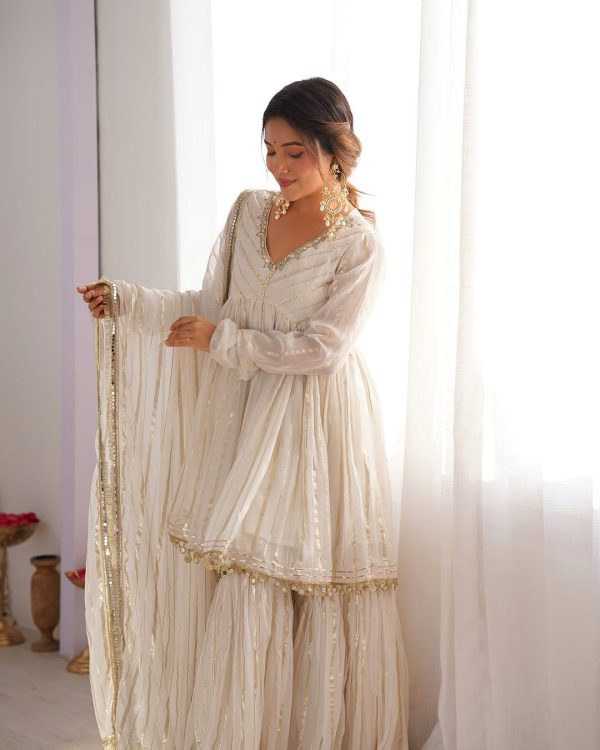 SRK 5300 White Mal Chanderi With Lace Work & Mirror Work Salwar Suit . Get it for ₹2099. Delivery 4-6 Working Days. Shop now. | Jump Suits, Tops & Bottoms, Track Suits, Salwar suit, Casual Suits, Creative suits, Designer Suits, Palazzo Suits, Party Wear Suits, Patiala Suits, Straight Suits, Trendy Wear