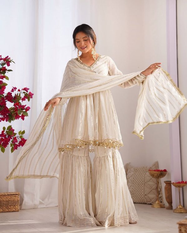 SRK 5300 White Mal Chanderi With Lace Work & Mirror Work Salwar Suit . Get it for ₹2099. Delivery 4-6 Working Days. Shop now. | Jump Suits, Tops & Bottoms, Track Suits, Salwar suit, Casual Suits, Creative suits, Designer Suits, Palazzo Suits, Party Wear Suits, Patiala Suits, Straight Suits, Trendy Wear