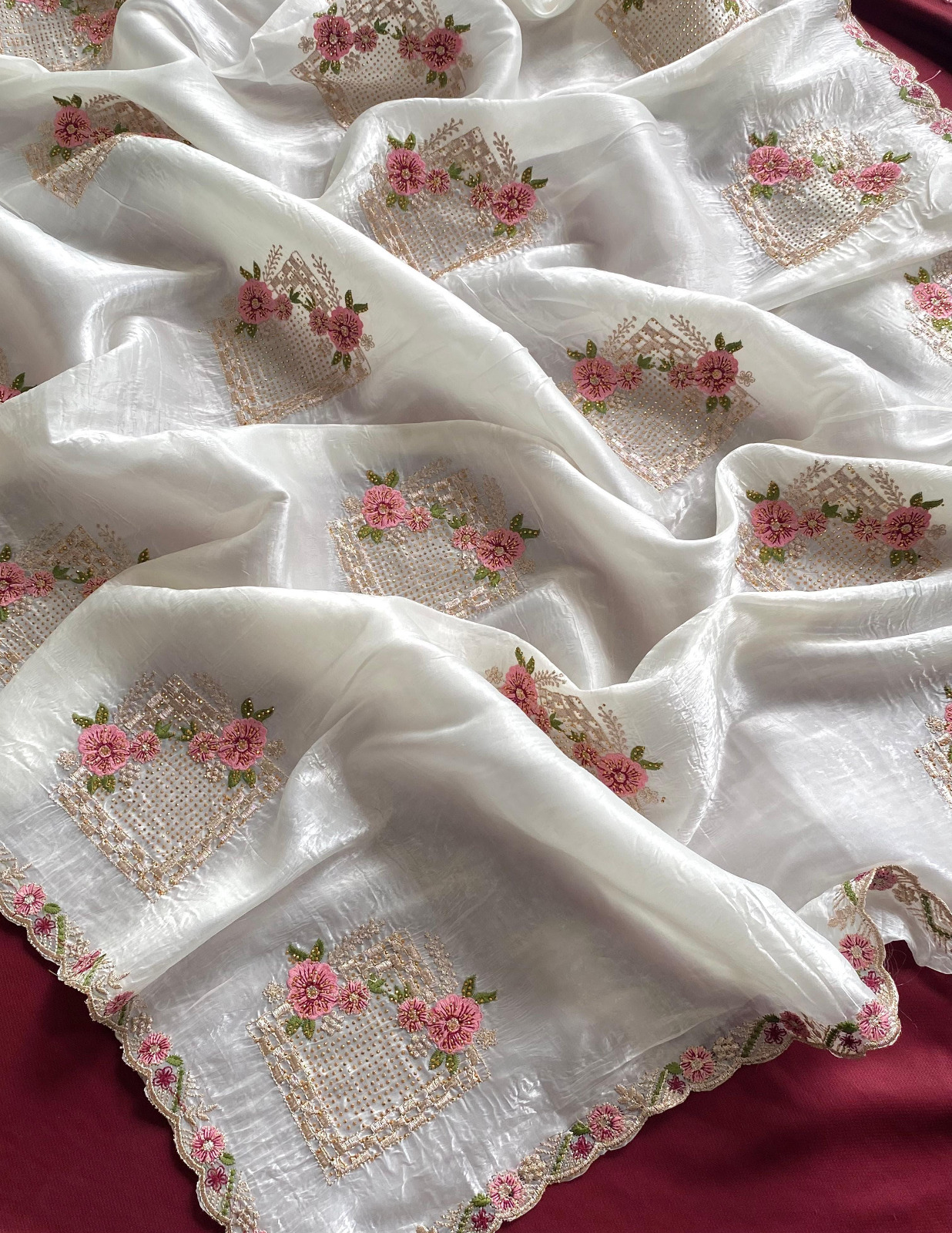 SC 239 Pink Georgette With Lace Work & Lace Border Saree . Wedding, Party, Festive, Events, Exclusive Offer ₹1599. Delivery 4-6 Working Days. Shop now. | Sarees, Bollywood Sarees, Creative Sarees, Designer Sarees, Embroidered Sarees, Ethnic Saree, Modern Digital sarees, Party Wear Sarees