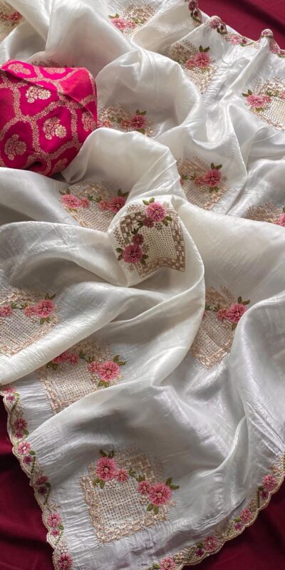 SC 239 Pink Georgette With Lace Work & Lace Border Saree . Wedding, Party, Festive, Events, Exclusive Offer ₹1599. Delivery 4-6 Working Days. Shop now. | Sarees, Bollywood Sarees, Creative Sarees, Designer Sarees, Embroidered Sarees, Ethnic Saree, Modern Digital sarees, Party Wear Sarees