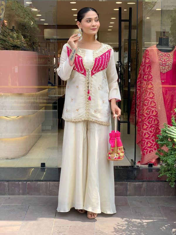 NSR 869 White Roman Silk Salwar Suit Perfect for Wedding, Party, Ethnic Day, Traditional Day, Housewarming . Now at just ₹1899. Delivery 4-6 Working | Jump Suits, Tops & Bottoms, Track Suits, Salwar suit, Casual Suits, Creative suits, Designer Suits, Palazzo Suits, Party Wear Suits, Patiala Suits, Straight Suits, Trendy Wear