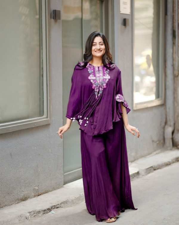 BE 349 Wine Color Air Chinon Sequence Embroidered Work Salwar Suit Casual, Wedding, Festive, Events . Expected Delivery  4-6 Working Days @1999/- only      | Jump Suits, Salwar suit, Casual Suits, Creative suits, Designer Suits, Palazzo Suits, Party Wear Suits, Patiala Suits, Straight Suits