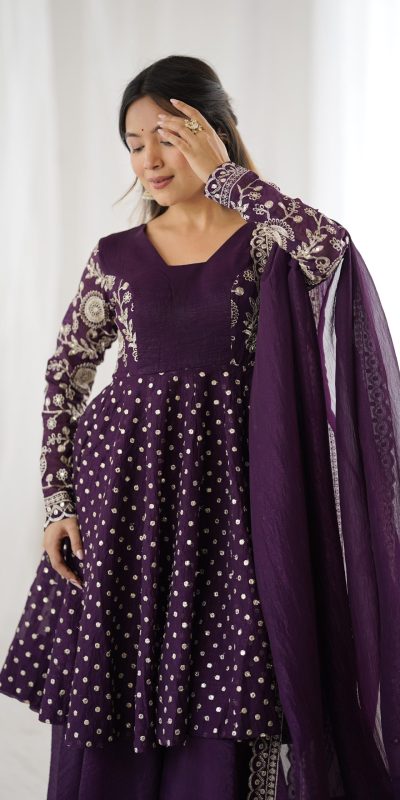 ZSR 3134 Wine Crunchy Silk Salwar Suit Perfect for Wedding, Party, Sangeet, Anniversary, Housewarming Introductory Price ₹2399. Delivery 4-6 | Jump Suits, Salwar suit, Casual Suits, Creative suits, Designer Suits, Palazzo Suits, Party Wear Suits, Patiala Suits, Straight Suits