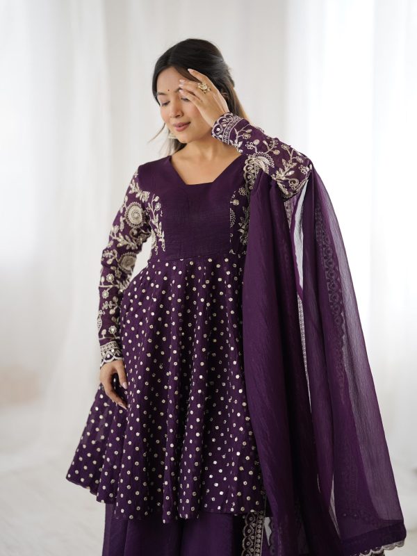 ZSR 3134 Wine Crunchy Silk Salwar Suit Perfect for Wedding, Party, Sangeet, Anniversary, Housewarming Introductory Price ₹2399. Delivery 4-6 | Jump Suits, Salwar suit, Casual Suits, Creative suits, Designer Suits, Palazzo Suits, Party Wear Suits, Patiala Suits, Straight Suits