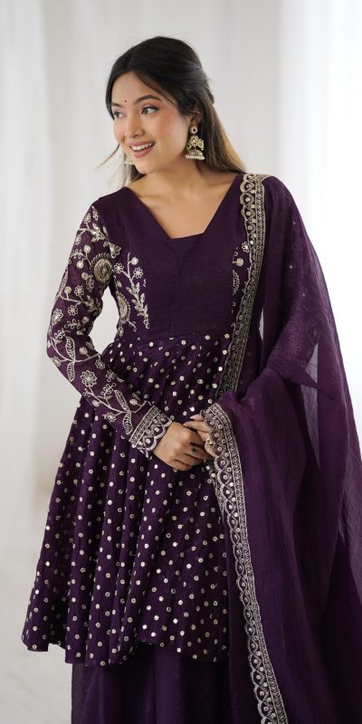 ZSR 3134 Wine Crunchy Silk Salwar Suit Perfect for Wedding, Party, Sangeet, Anniversary, Housewarming Introductory Price ₹2399. Delivery 4-6 | Jump Suits, Salwar suit, Casual Suits, Creative suits, Designer Suits, Palazzo Suits, Party Wear Suits, Patiala Suits, Straight Suits