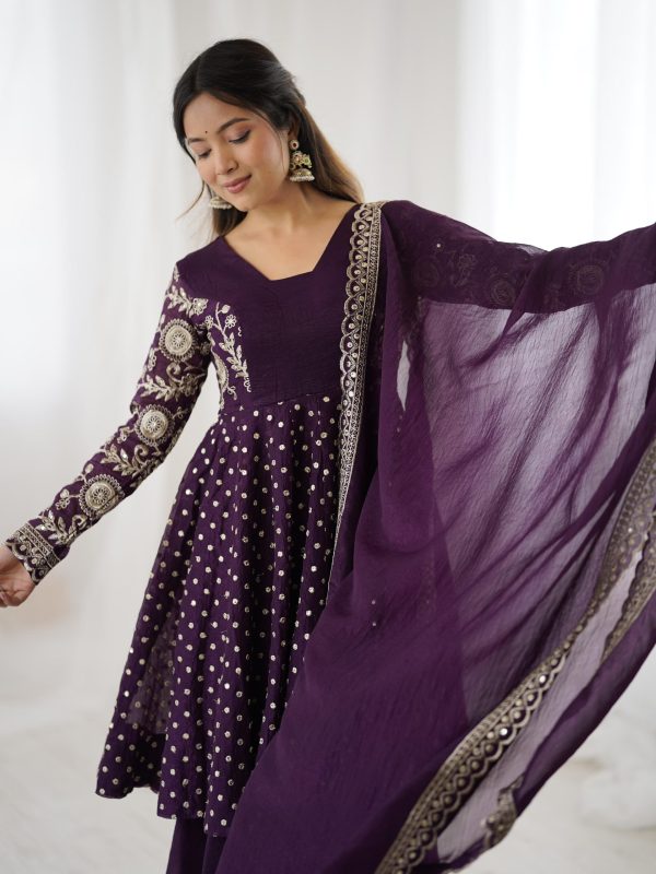 ZSR 3134 Wine Crunchy Silk Salwar Suit Perfect for Wedding, Party, Sangeet, Anniversary, Housewarming Introductory Price ₹2399. Delivery 4-6 | Jump Suits, Salwar suit, Casual Suits, Creative suits, Designer Suits, Palazzo Suits, Party Wear Suits, Patiala Suits, Straight Suits
