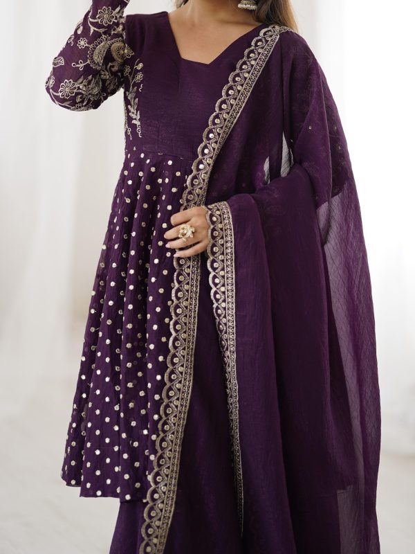 ZSR 3134 Wine Crunchy Silk Salwar Suit Perfect for Wedding, Party, Sangeet, Anniversary, Housewarming Introductory Price ₹2399. Delivery 4-6 | Jump Suits, Salwar suit, Casual Suits, Creative suits, Designer Suits, Palazzo Suits, Party Wear Suits, Patiala Suits, Straight Suits